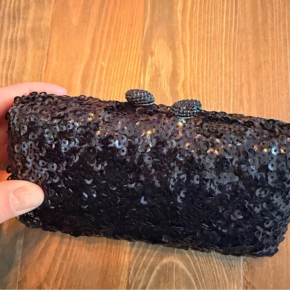 Kotur Black Sequin Clutch‎